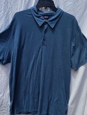 Patagonia Men's XXL Heather Slate Blue Polo